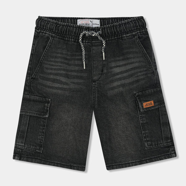 Black Denim Boys Short