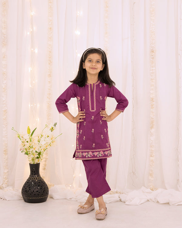 Pink Embroidered Co-Ord Set