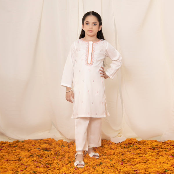 White Embroidered Co-ord Set
