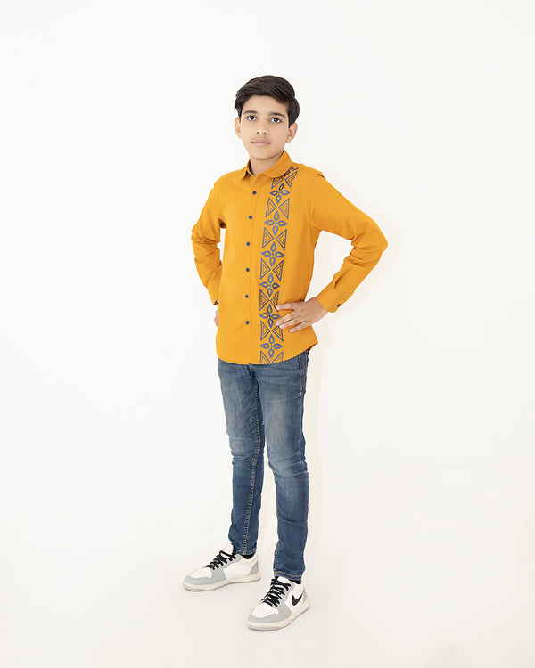 Orange Boys Casual Shirt