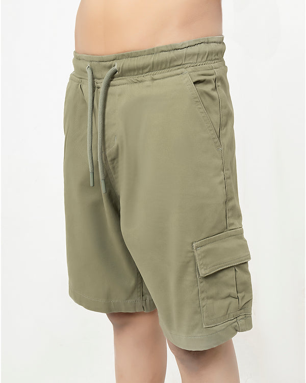 Olive Green Cargo Shorts