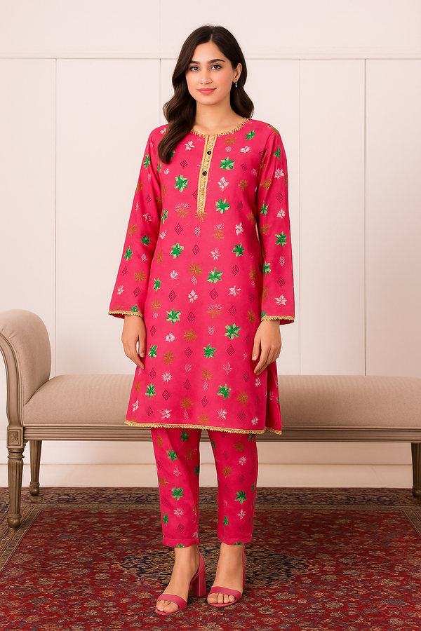 Crimson Charm 2 Pcs Suit