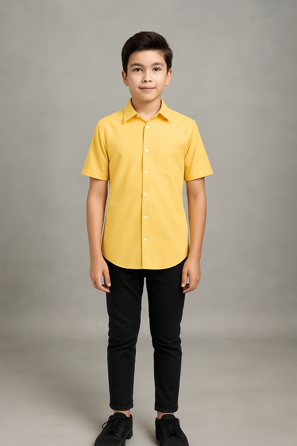 Plain Yellow Boys Shirt