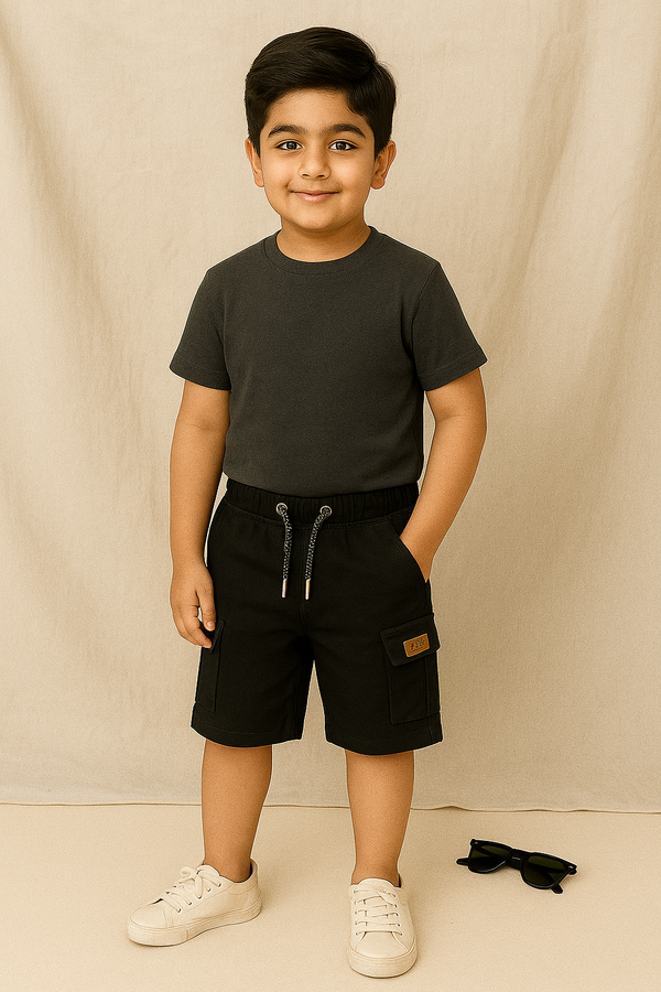 Jet Black Cargo Short