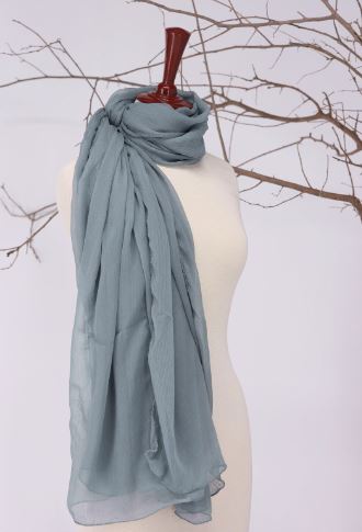 Dark Grey Chiffon Dupatta