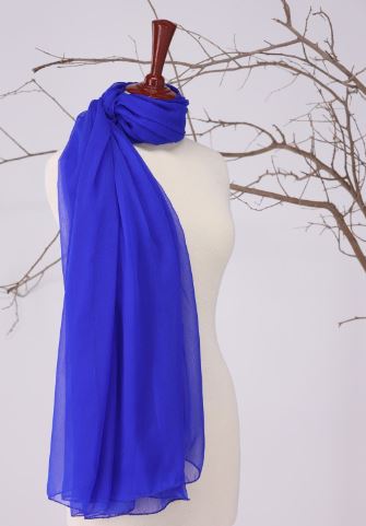 Royal Blue Chiffon Dupatta