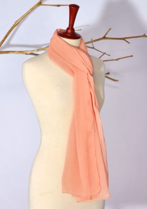 Peach Chiffon Dupatta