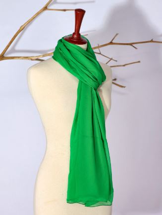 Parrot Green Chiffon Dupatta